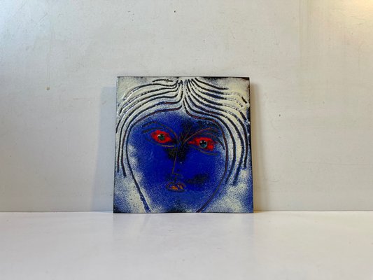 Enamel and Copper Wall Plaque by Jacob Hull, 1970s-LCR-1048850