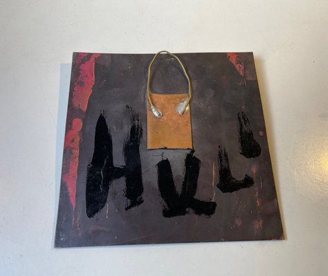 Enamel and Copper Wall Plaque by Jacob Hull, 1970s-LCR-1048850