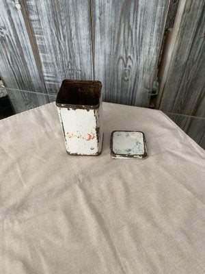 Enamel Flour Container, 1950s-OXJ-1754237