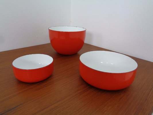 Enameled Bowl by Kaj Franck for Arabia, 1960s, Set of 3-RDW-1027404