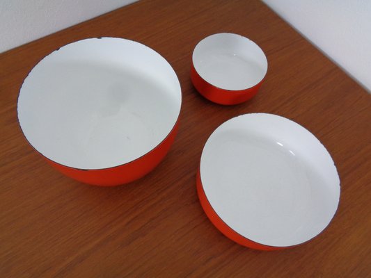 Enameled Bowl by Kaj Franck for Arabia, 1960s, Set of 3-RDW-1027404