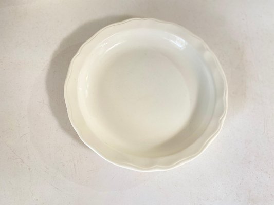 Enameled Glaze Plates Model English Style in White, France, 20th Century, Set of 6-UR-1759669