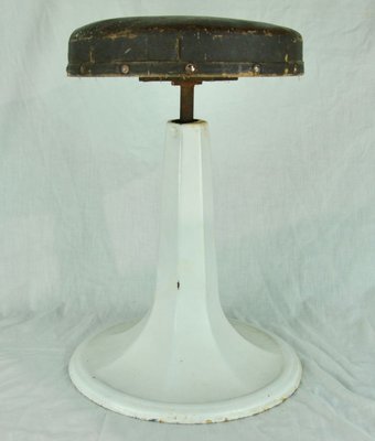 Enameled Metal Dental Stool, 1940s-ROJ-724964