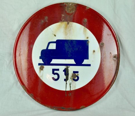 Enameled Metal Traffic Sign, 1964-ROJ-722051