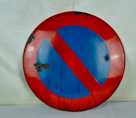 Enameled No Parking Sign, 1950s-ROJ-614370