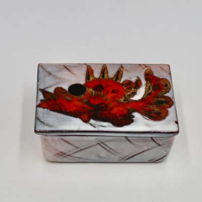 Enameled Sandstone Box by Monique Bruner, 1960s-EIA-1802140