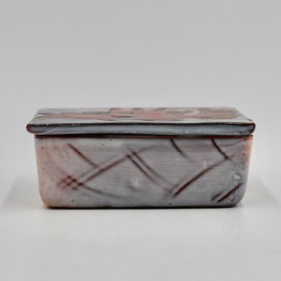 Enameled Sandstone Box by Monique Bruner, 1960s-EIA-1802140