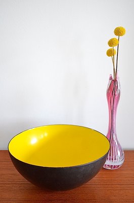 Enameled Steel Bowl by Herbert Krenchel for Torben Ørskov, 1950s-OV-1220358