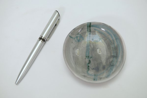 Enamelled Ceramic Bowl by Odette Gourju & Ljuba Naumowitch for Atelier du Grand Chêne, Vallauris, 1950s-NEN-2022904