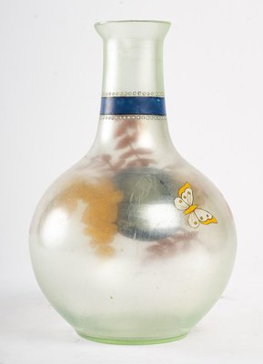 Enamelled Glass Vase, Early 20th Century-WFS-978078