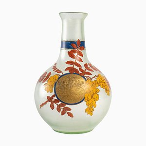 Enamelled Glass Vase, Early 20th Century-WFS-978078