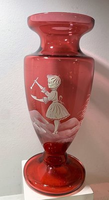 Enamelled Glass Vase from Mary Gregory-IKW-831929