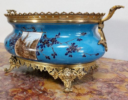 Enamelled Porcelain Planter, Late 19th-Century-RVK-1004453