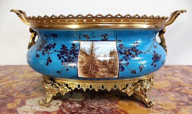 Enamelled Porcelain Planter, Late 19th-Century-RVK-1004453