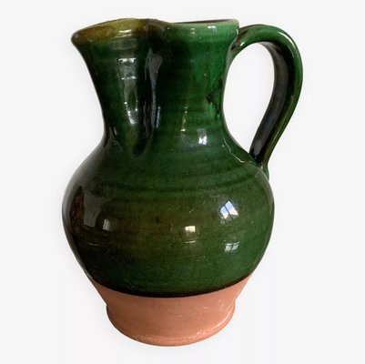 Enamelled Terracotta Carafe Pitcher, 1970s-VBM-1741459