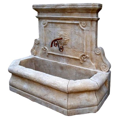 End 20th Century Large French Fountain in Limestone-FDW-2019662