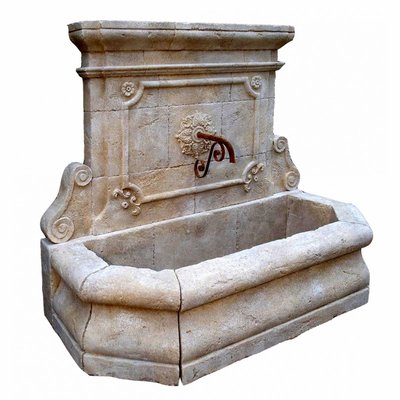 End 20th Century Large French Fountain in Limestone-FDW-2019662