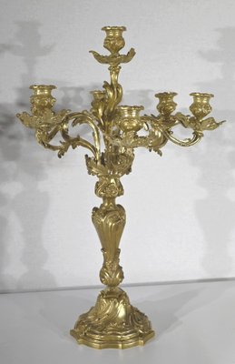 End of 19th Century Louis XV Gilded Bronze Candelabra-RVK-1718256