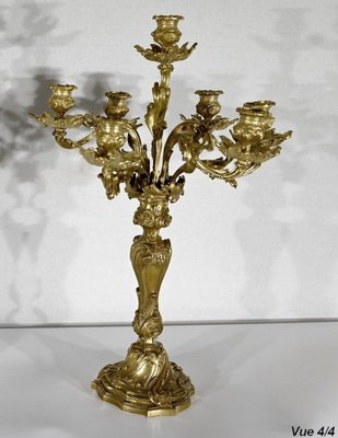 End of 19th Century Louis XV Gilded Bronze Candelabra-RVK-1718256