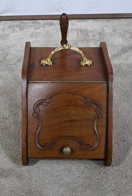 End of 19th Century Mahogany Charcoal Box, England-RVK-1702724