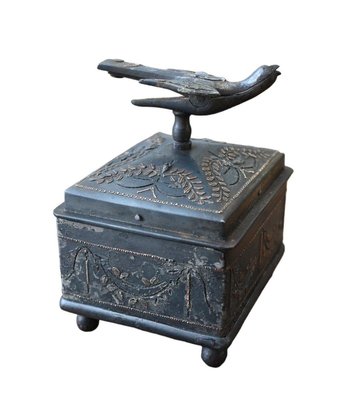 End of the 18th Century Steel Sewing Box from Imperial Manufacture of Tula, Russia-RIK-1814040