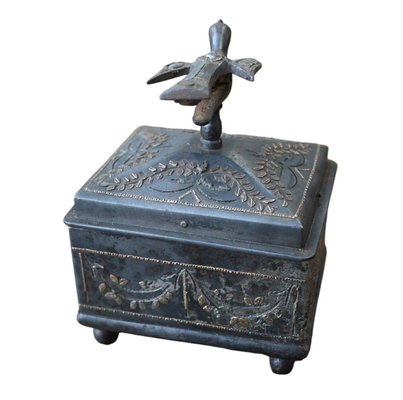 End of the 18th Century Steel Sewing Box from Imperial Manufacture of Tula, Russia-RIK-1814040