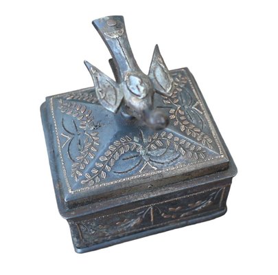 End of the 18th Century Steel Sewing Box from Imperial Manufacture of Tula, Russia-RIK-1814040