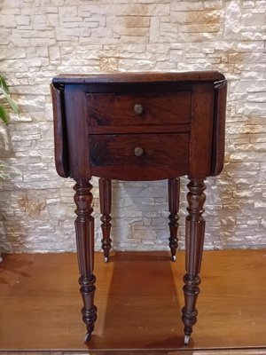 English Banded Worktable, 19th Century-WMZ-1780131