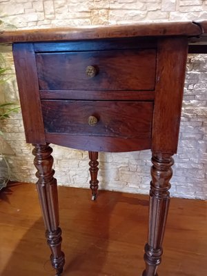 English Banded Worktable, 19th Century-WMZ-1780131