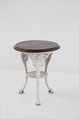 English Cast Iron and Wooden Table, 1890s-RCE-1404594