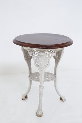 English Cast Iron and Wooden Table, 1890s-RCE-1404594