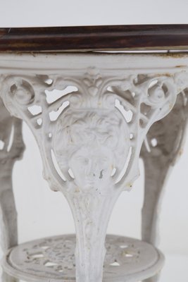 English Cast Iron and Wooden Table, 1890s-RCE-1404594