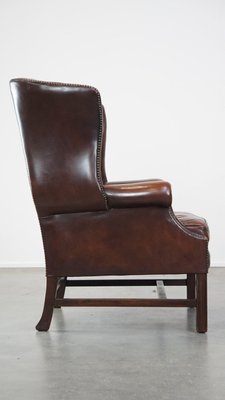 English Chesterfield Wing Chair in Leather-HPP-2039530