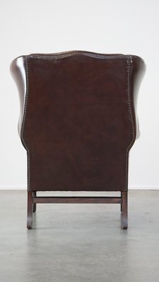 English Chesterfield Wing Chair in Leather-HPP-2039530