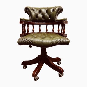 English Classic Chesterfield Captain Chair-STK-2043474