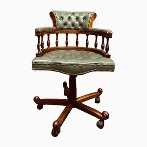 English Classic Chesterfield Desk Chair-STK-2043476