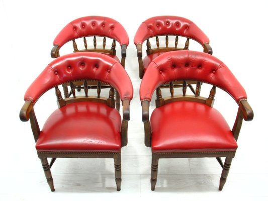 English Club Chairs, 1970s, Set of 4-WVA-1383461