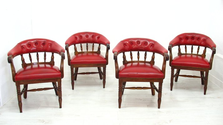 English Club Chairs, 1970s, Set of 4-WVA-1383461