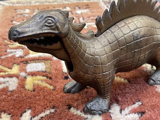 English Dinosaur Shaped Cast Iron Nutcracker, 1930s-QYF-1787868