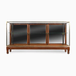 English Display Cabinet in Mahogany and Brass-NQ-722719