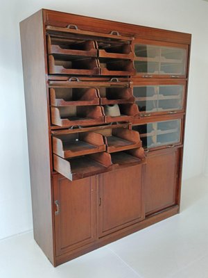 English Display Mahogany Cabinet, 1890s-ZCH-1806744