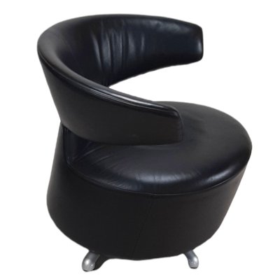 English Executive Swivel Chair in Leather, 1990s-TCS-1311461