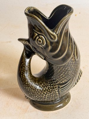 English Fish Pitcher in Green Grey, 1950-UR-1820305