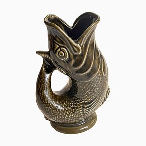 English Fish Pitcher in Green Grey, 1950-UR-1820305