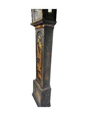 English George III 18th Century Japanned Tall Case Clock with Chinoiserie Décor, 1750s-FDW-2026502