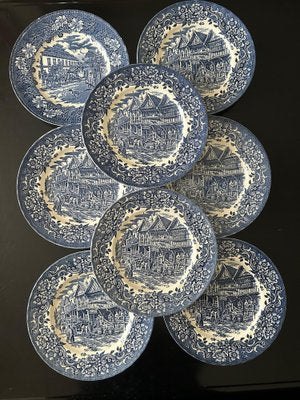 English Ironstone Plates fom Royal Tudor Ware, 1960s, Set of 8-AVC-1703702