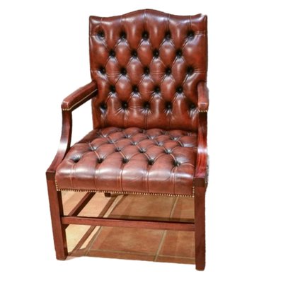 English Leather Armchair-TCS-1178569