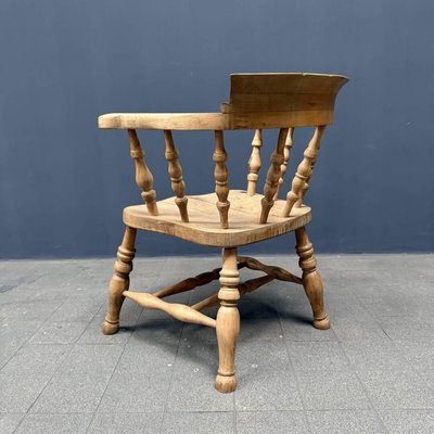 English Light Beech Wood Captain Chair-NPL-2016948