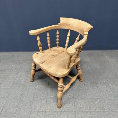 English Light Beech Wood Captain Chair-NPL-2016948