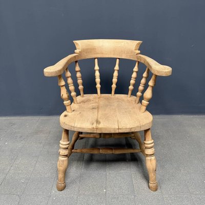 English Light Beech Wood Captain Chair-NPL-2016948